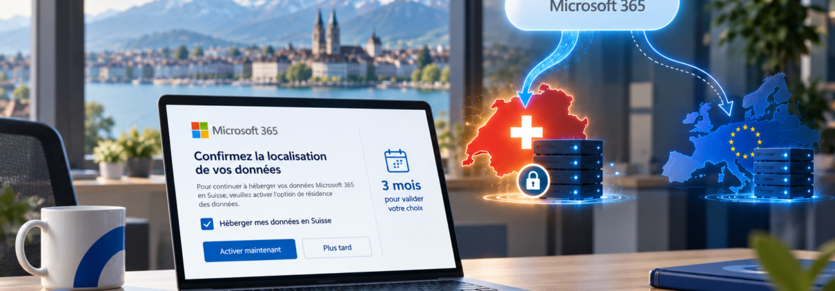 Microsoft 365 : hébergement des données de PME en Suisse